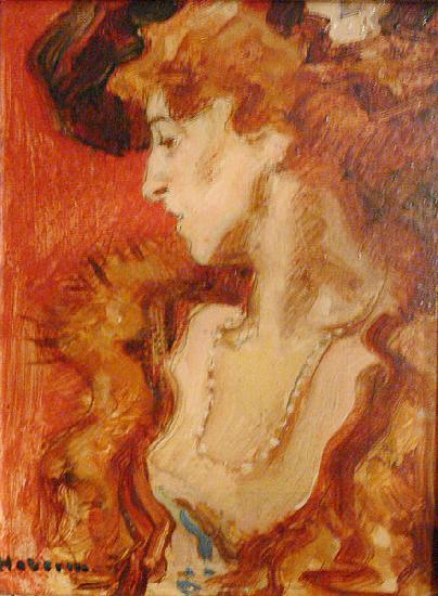 unknow artist Red Lady or The Lady in Red China oil painting art